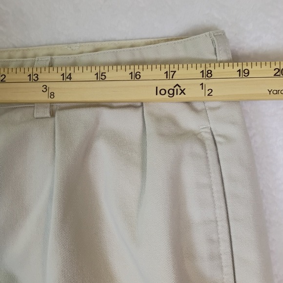 Vintage Polo Ralph Lauren Mens Andrew Pant Khaki Pleated Chino Cotton Size 38x30 - Picture 5 of 16